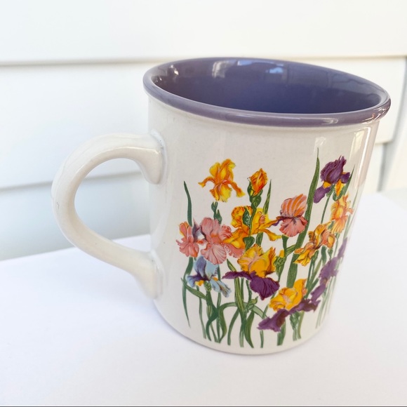 Vintage Flower Iris 1988 Coffee Mug Tea Cup - Picture 9 of 10